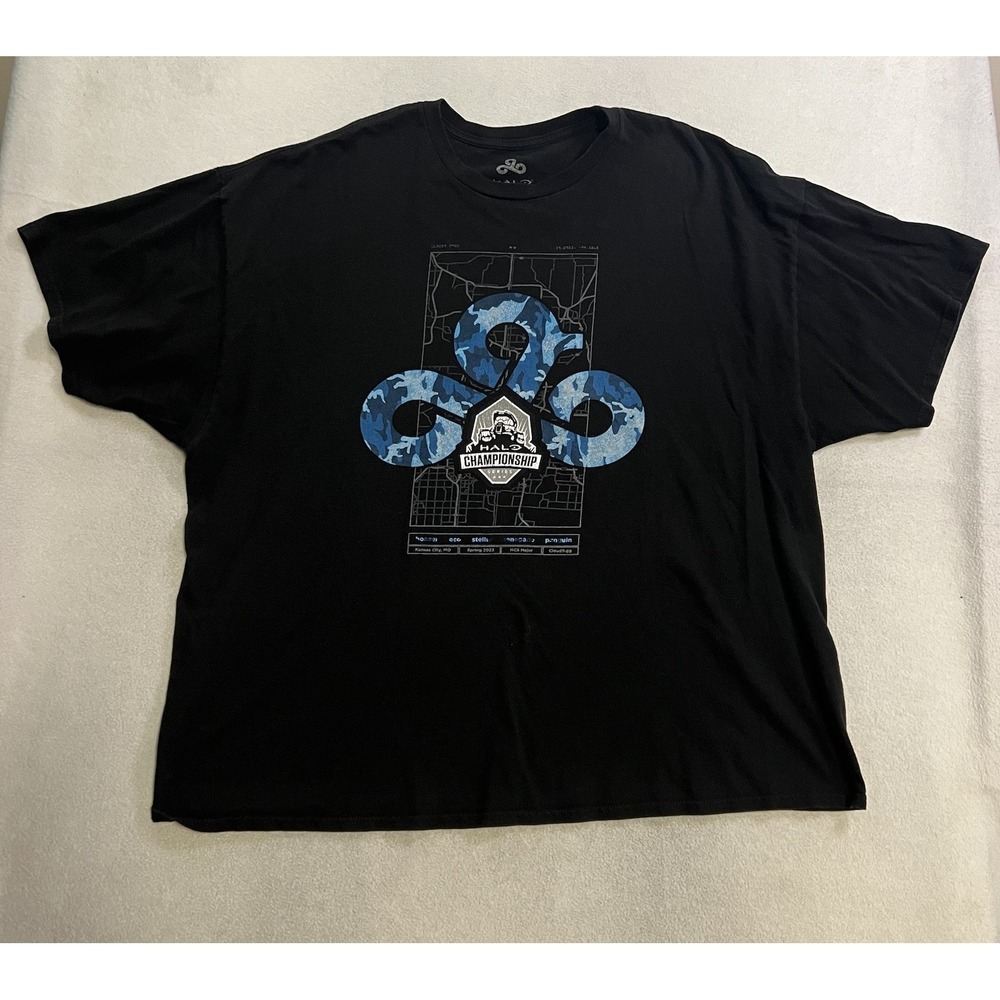Cloud9 Halo Infinite Championship T-Shirt Men's Size 3XL Black Short Sleeve Tee